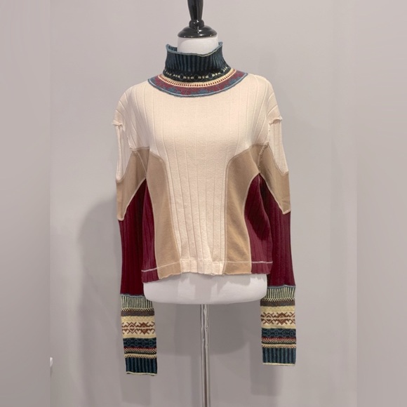 FREE PEOPLE Turtleneck Cropped Sweater - Picture 2 of 6